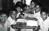 Children in school in Sri Lanka